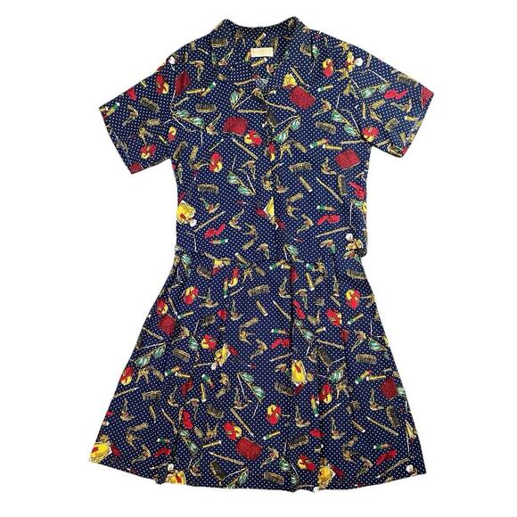 Vintage 80s Pendleton Purse Essentials Blouse/Skirt Set - 14 - Picture 1 of 7